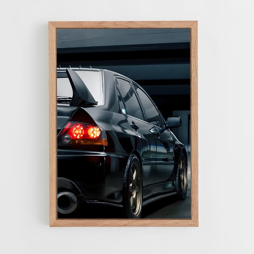 Poster Lancer Noir Éclat – affiche Mitsubishi (vue 4)